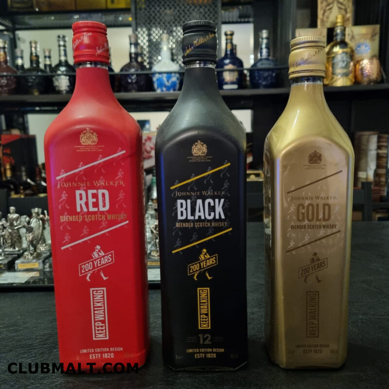 Johnnie Walker Red Black Gold Set