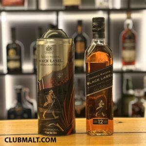 JOHNNIE WALKER BLACK LABEL TRISTAN EATON SPRAY CAN EDITION 12Y 70CL (Medium Condition)