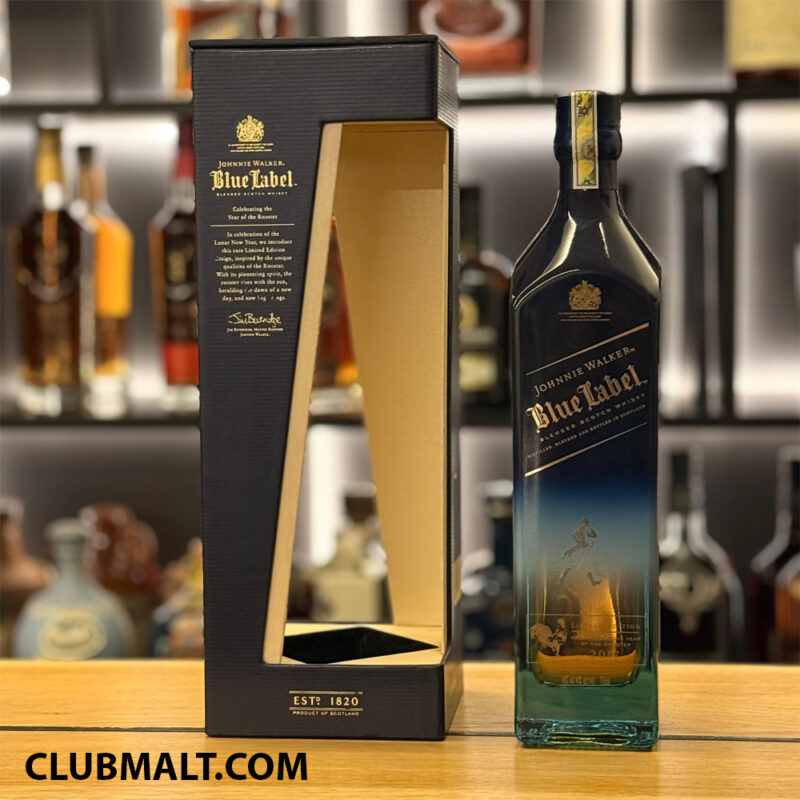 JOHNNIE WALKER BLUE LABEL CELEBRATING THE YEAR OF THE ROOSTER 2017 75CL