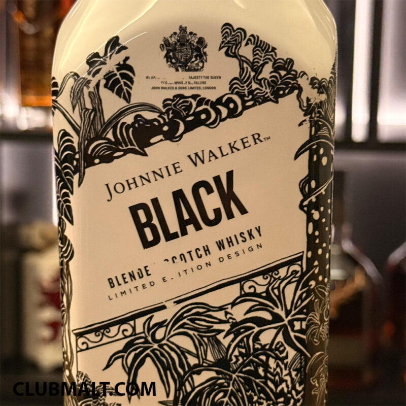 JOHNNIE WALKER BLACK LABEL AIR INK SAN JOSE COSTA RICA 12Y 75CL (Printing Damaged)