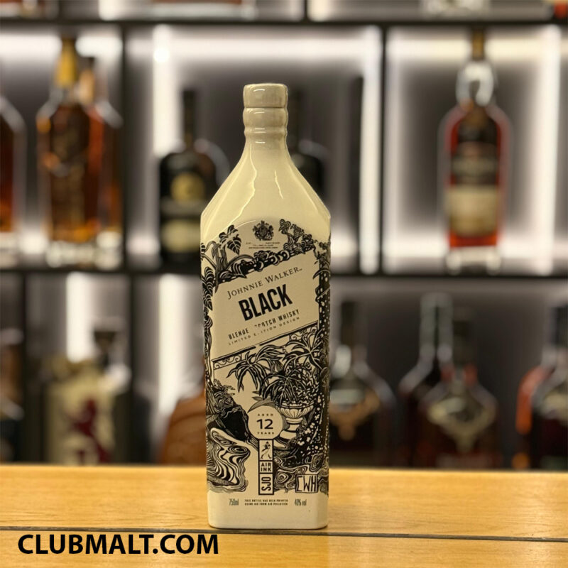 JOHNNIE WALKER BLACK LABEL AIR INK SAN JOSE COSTA RICA 12Y 75CL (Printing Damaged)