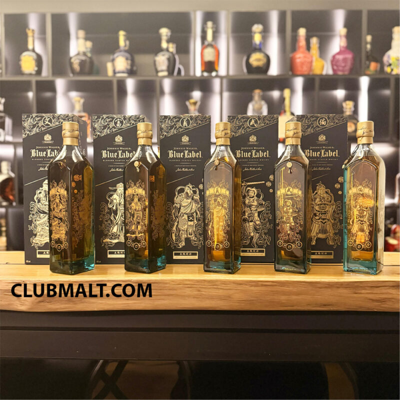 JOHNNIE WALKER BLUE LABEL FIVE GODS OF WEALTH SET 5 X 75CL