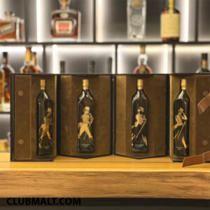 JOHNNIE WALKER BLUE LABEL HOUSE STRIDING MAN SET 4 X 20CL