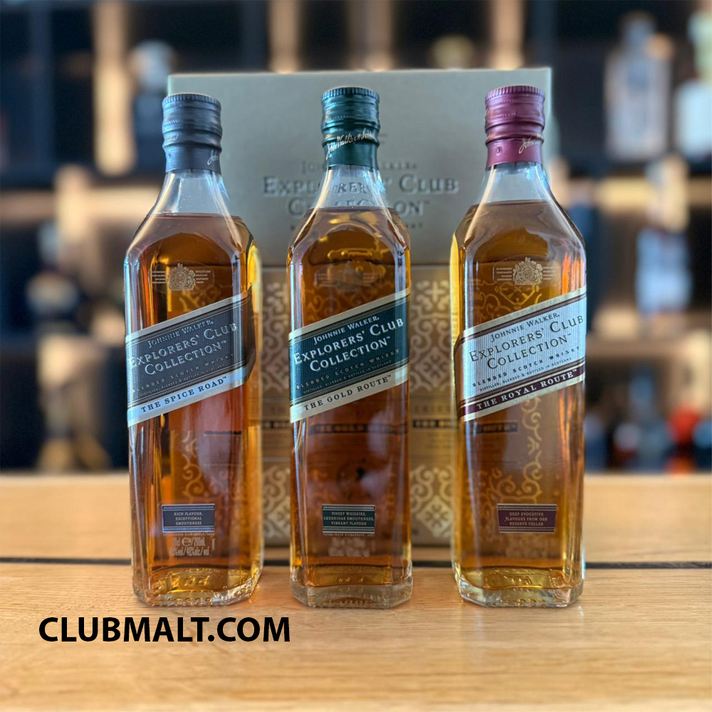 JOHNNIE WALKER EXPLORERS CLUB COLLECTION THE TRADE ROUTES SERIES 3 X 20CL