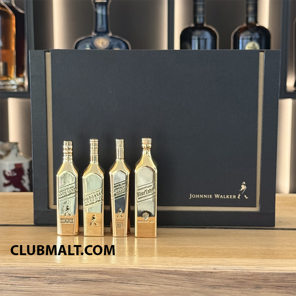 JOHNNIE WALKER GOLDEN METAL BOTTLES FOR DISPLAY